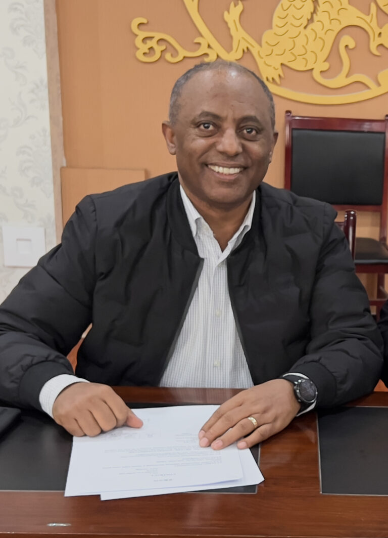 Eshetu Mekonnen während seiner Zeit in China